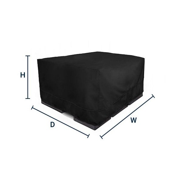 Eevelle Meridian Sectional Set Cover, Black, 68 in L x 138 in W x 30 in H MDSSC-BLK - main